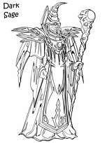 coloriage yugioh le magicien noir